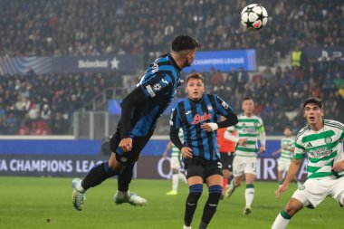 Bergamo, İtalya. 23 Ekim 2024. UEFA Şampiyonlar Ligi. Atalanta BC, Celtic FC 'ye karşı. Raoul Bellanova, Atalanta.