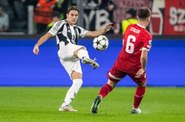 Torino, İtalya. 22 Ekim 2024. UEFa Şampiyonlar Ligi 2024-25. Juventus, VFB Stuttgart 'a karşı. Nicolo Fagioli, Juventus.