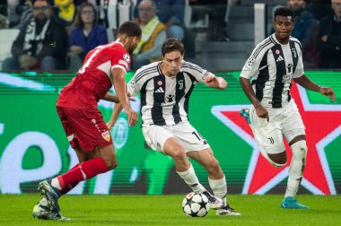 Torino, İtalya. 22 Ekim 2024. UEFa Şampiyonlar Ligi 2024-25. Juventus, VFB Stuttgart 'a karşı. Kenan Yıldız, Juventus.