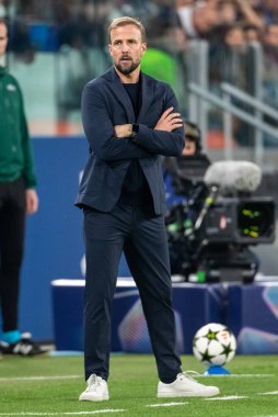 Torino, İtalya. 22 Ekim 2024. UEFa Şampiyonlar Ligi 2024-25. Juventus, VFB Stuttgart 'a karşı. Sebastian Hoeness, Koç Stuttgart.