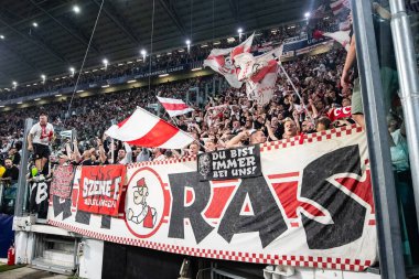 Torino, İtalya. 22 Ekim 2024. UEFa Şampiyonlar Ligi 2024-25. Juventus, VfB Stuttgart 'a karşı 0-1. Stuttgart destekçileri.