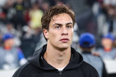 Torino, İtalya. 22 Ekim 2024. UEFa Şampiyonlar Ligi 2024-25. Juventus, VfB Stuttgart 'a karşı 0-1. Kenan Yıldız, Juventus.