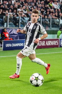 Torino, İtalya. 22 Ekim 2024. UEFa Şampiyonlar Ligi 2024-25. Juventus, VfB Stuttgart 'a karşı 0-1. Francisco Conceicao, Juventus.