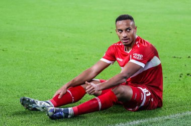 Torino, İtalya. 22 Ekim 2024. UEFa Şampiyonlar Ligi 2024-25. Juventus, VfB Stuttgart 'a karşı 0-1. Jamie Leweling, Stuttgart.