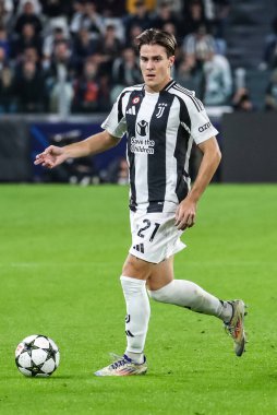 Torino, İtalya. 22 Ekim 2024. UEFa Şampiyonlar Ligi 2024-25. Juventus, VfB Stuttgart 'a karşı 0-1. Nicolo Fagioli, Juventus.