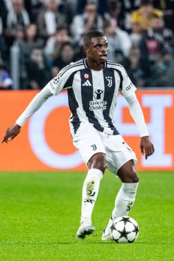Torino, İtalya. 22 Ekim 2024. UEFa Şampiyonlar Ligi 2024-25. Juventus, VfB Stuttgart 'a karşı 0-1. Pierre Kalulu, Juventus.