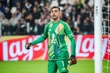 Torino, İtalya. 22 Ekim 2024. UEFa Şampiyonlar Ligi 2024-25. Juventus, VfB Stuttgart 'a karşı 0-1. Mattia Perin, kaleci Juventus..
