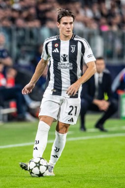 Torino, İtalya. 22 Ekim 2024. UEFa Şampiyonlar Ligi 2024-25. Juventus, VfB Stuttgart 'a karşı 0-1. Nicolo Fagioli, Juventus.