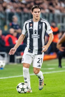 Torino, İtalya. 22 Ekim 2024. UEFa Şampiyonlar Ligi 2024-25. Juventus, VfB Stuttgart 'a karşı 0-1. Nicolo Fagioli, Juventus.