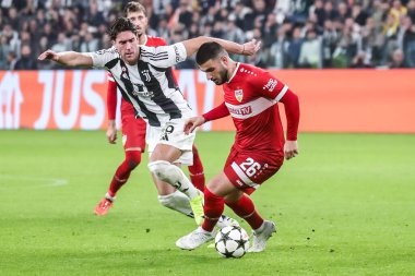 Torino, İtalya. 22 Ekim 2024. UEFA Şampiyonlar Ligi 2024-25. Juventus, VfB Stuttgart 'a karşı 0-1. Thiago Motta, Koç Juventus..