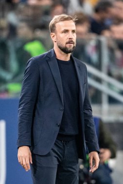 Torino, İtalya. 22 Ekim 2024. UEFa Şampiyonlar Ligi 2024-25. Juventus, VfB Stuttgart 'a karşı 0-1. Sebastian Hoeness, Koç Stuttgart.