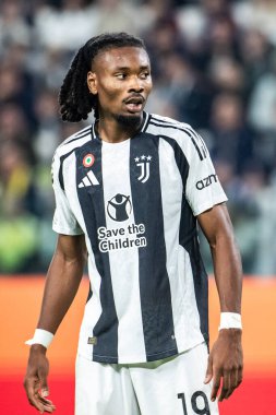Torino, İtalya. 22 Ekim 2024. UEFa Şampiyonlar Ligi 2024-25. Juventus, VfB Stuttgart 'a karşı 0-1. Khephren Thuram, Juventus.