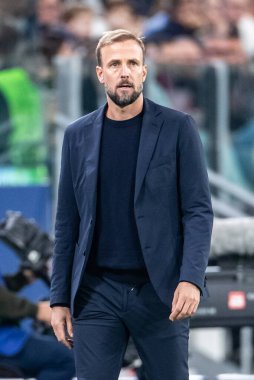 Torino, İtalya. 22 Ekim 2024. UEFa Şampiyonlar Ligi 2024-25. Juventus, VfB Stuttgart 'a karşı 0-1. Sebastian Hoeness, Koç Stuttgart.