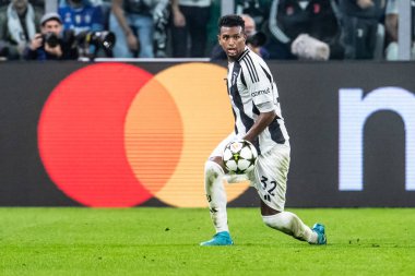 Torino, İtalya. 22 Ekim 2024. UEFa Şampiyonlar Ligi 2024-25. Juventus, VfB Stuttgart 'a karşı 0-1. Juan Cabal, Juventus.