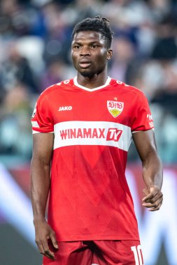 Torino, İtalya. 22 Ekim 2024. UEFa Şampiyonlar Ligi 2024-25. Juventus, VfB Stuttgart 'a karşı 0-1. Mattia Perin, kaleci Juventus..