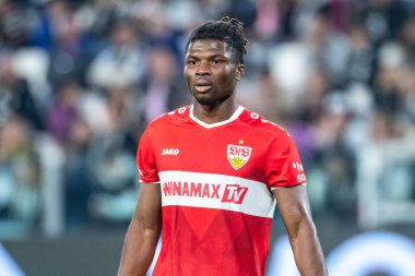 Torino, İtalya. 22 Ekim 2024. UEFa Şampiyonlar Ligi 2024-25. Juventus, VfB Stuttgart 'a karşı 0-1. Mattia Perin, kaleci Juventus..