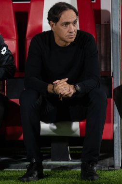 Monza, İtalya. 02-11-2024. U-Power Stadyumu. İtalyan Serisi A futbol şampiyonası 2024-25. Monza Milan 'a karşı 0-1. Alessandro Nesta, koç Monza..