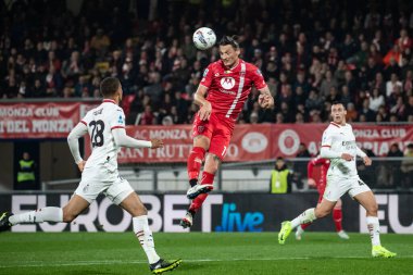 Monza, İtalya. 02-11-2024. U-Power Stadyumu. İtalyan Serisi A futbol şampiyonası 2024-25. Monza Milan 'a karşı 0-1. Milan Curiç, Monza.