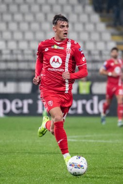 Monza, İtalya. 02-11-2024. U-Power Stadyumu. İtalyan Serisi A futbol şampiyonası 2024-25. Monza Milan 'a karşı 0-1. Daniel Maldini, Monza.