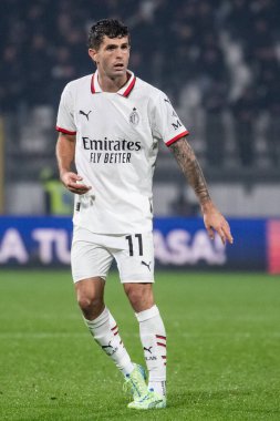 Monza, İtalya. 02-11-2024. U-Power Stadyumu. İtalyan Serisi A futbol şampiyonası 2024-25. Monza Milan 'a karşı 0-1. Christian Pulisiç, Milan.