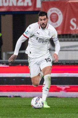 Monza, İtalya. 02-11-2024. U-Power Stadyumu. İtalyan Serisi A futbol şampiyonası 2024-25. Monza Milan 'a karşı 0-1. Tijjani Reijnders, Milan.