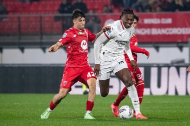 Monza, İtalya. 02-11-2024. U-Power Stadyumu. İtalyan Serisi A futbol şampiyonası 2024-25. Monza Milan 'a karşı 0-1. Rafael Leao, Milan.