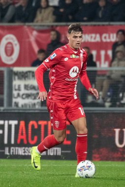 Monza, İtalya. 02-11-2024. U-Power Stadyumu. İtalyan Serisi A futbol şampiyonası 2024-25. Monza Milan 'a karşı 0-1. Daniel Maldini, Monza.
