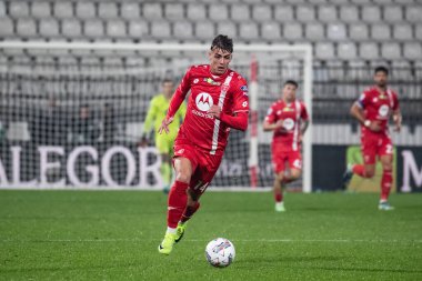 Monza, İtalya. 02-11-2024. U-Power Stadyumu. İtalyan Serisi A futbol şampiyonası 2024-25. Monza Milan 'a karşı 0-1. Daniel Maldini, Monza.