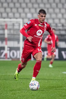 Monza, İtalya. 02-11-2024. U-Power Stadyumu. İtalyan Serisi A futbol şampiyonası 2024-25. Monza Milan 'a karşı 0-1. Daniel Maldini, Monza.