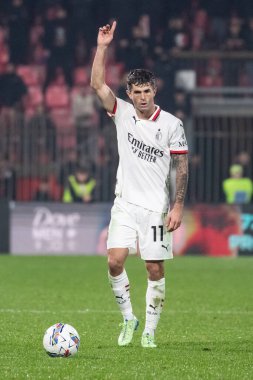 Monza, İtalya. 02-11-2024. U-Power Stadyumu. İtalyan Serisi A futbol şampiyonası 2024-25. Monza Milan 'a karşı 0-1. Christian Pulisiç, Milan