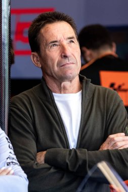 Misano Adriatico, Rimini. 21-22 Eylül 2024. Emilia-Romagna Gran Prix 'si. Julia Marquez, Marc Marquez ve Alex Marquez 'in babası..