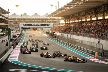 Yas Adası, Abu Dabi. 6-8 Aralık 2024. F1 Abu Dabi Grand Prix 'si. Yarış Başlat.