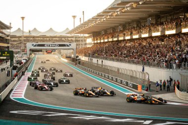Yas Adası, Abu Dabi. 6-8 Aralık 2024. F1 Abu Dabi Grand Prix 'si. Yarış Başlat.
