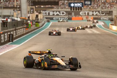 Yas Adası, Abu Dabi. 6-8 Aralık 2024. F1 Abu Dabi Grand Prix 'si. Lando Norris, Mclaren..