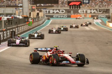 Yas Adası, Abu Dabi. 6-8 Aralık 2024. F1 Abu Dabi Grand Prix 'si. Carlos Sainz, Ferrari.
