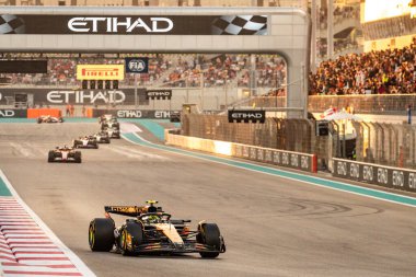 Yas Adası, Abu Dabi. 6-8 Aralık 2024. F1 Abu Dabi Grand Prix 'si. Lando Norris, Mclaren..