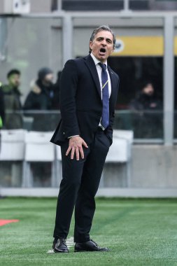 Milan, İtalya. 26 Ocak 2025. Giuseppe Meazza Stadyumu. İtalyan Serisi A Şampiyonası. Milan, Parma 'ya karşı 3-2. Fabio Pecchia, Koç Parma..