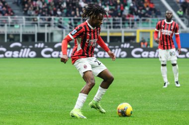 Milan, Italy. 26 Jenuary 2025. Giuseppe Meazza Stadium. Italian Serie A Championship. Milan vs Parma 3-2. Samuel Chukwueze, Milan. clipart