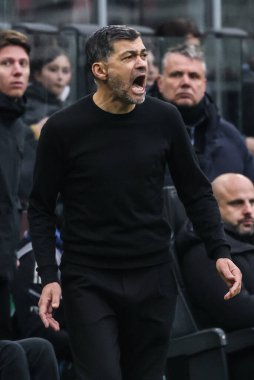Milan, İtalya. 26 Ocak 2025. Giuseppe Meazza Stadyumu. İtalyan Serisi A Şampiyonası. Milan Parma 'ya karşı 3-2.