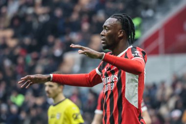 Milan, İtalya. 26 Ocak 2025. Giuseppe Meazza Stadyumu. İtalyan Serisi A Şampiyonası. Milan, Parma 'ya karşı 3-2. Tammy Abraham, Milan.
