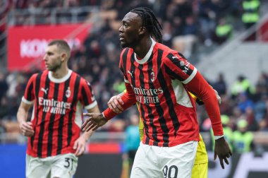 Milan, İtalya. 26 Ocak 2025. Giuseppe Meazza Stadyumu. İtalyan Serisi A Şampiyonası. Milan, Parma 'ya karşı 3-2. Tammy Abraham, Milan.