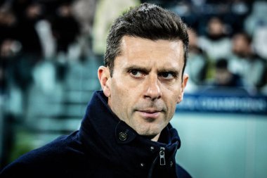 Torino, İtalya. 29 Ocak 2025. UEFA Şampiyonlar Ligi. Juventus Benfica 'ya karşı 0-2. Thiago Motta, Koç Juventus..
