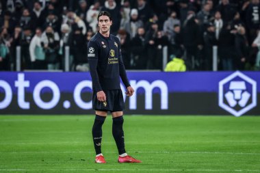 Torino, İtalya. 29 Ocak 2025. UEFA Şampiyonlar Ligi. Juventus Benfica 'ya karşı 0-2. Dusan Vlahoviç, Juventus.