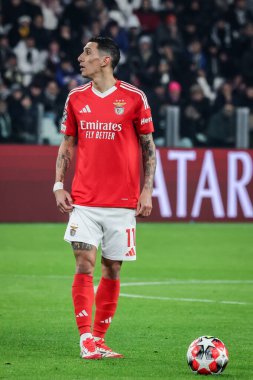 Torino, İtalya. 29 Ocak 2025. UEFA Şampiyonlar Ligi. Juventus Benfica 'ya karşı 0-2. Melek Di Maria, Benfica.