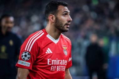 Torino, İtalya. 29 Ocak 2025. UEFA Şampiyonlar Ligi. Juventus Benfica 'ya karşı 0-2. Vangelis Pavlidis, Benfica.