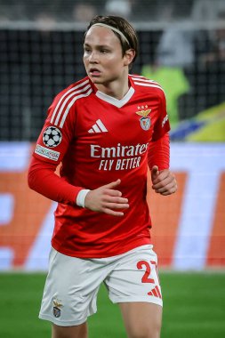 Torino, İtalya. 29 Ocak 2025. UEFA Şampiyonlar Ligi. Juventus Benfica 'ya karşı 0-2. Andreas Schjelderup, Benfica.