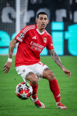 Torino, İtalya. 29 Ocak 2025. UEFA Şampiyonlar Ligi. Juventus Benfica 'ya karşı 0-2. Melek Di Maria, Benfica.