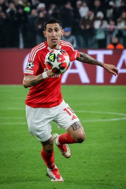 Torino, İtalya. 29 Ocak 2025. UEFA Şampiyonlar Ligi. Juventus Benfica 'ya karşı 0-2. Melek Di Maria, Benfica.