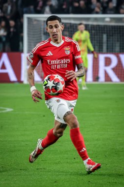 Torino, İtalya. 29 Ocak 2025. UEFA Şampiyonlar Ligi. Juventus Benfica 'ya karşı 0-2. Melek Di Maria, Benfica.