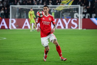 Torino, İtalya. 29 Ocak 2025. UEFA Şampiyonlar Ligi. Juventus Benfica 'ya karşı 0-2. Melek Di Maria, Benfica.
